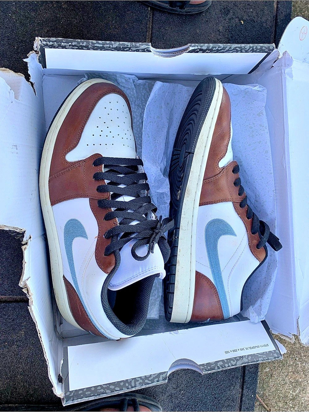 Jordan Air Jordan 1 Retro Low SE Brown Blue Grey Sneakers Brown & White US 11